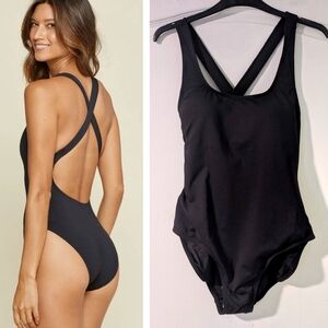 NWT Andie Swim | The Tulum One Piece in Flat Black (M)